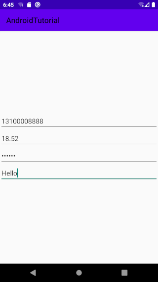 EditText 输入类型效果图2
